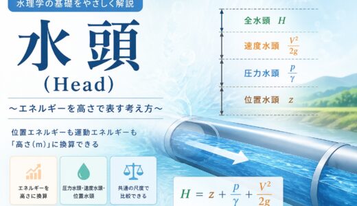 【水理学エネルギー講座②】水頭とは？